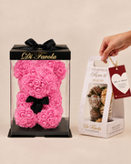 Oso de rosas + Fresas con chocolate ·  combo de Amor y Amistad