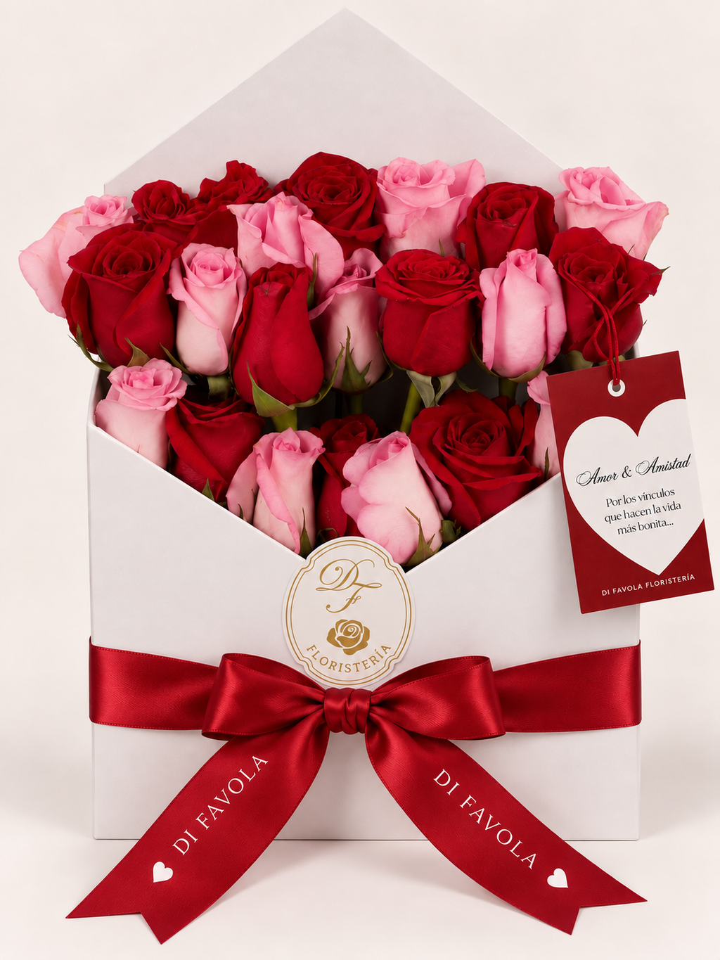 Sobre de amor. Rosas Amor y Amistad