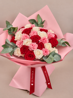 Bouquet Rosé. Claveles y rosas  Amor & Amistad