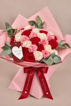 Bouquet Rosé. Claveles y rosas  Amor & Amistad