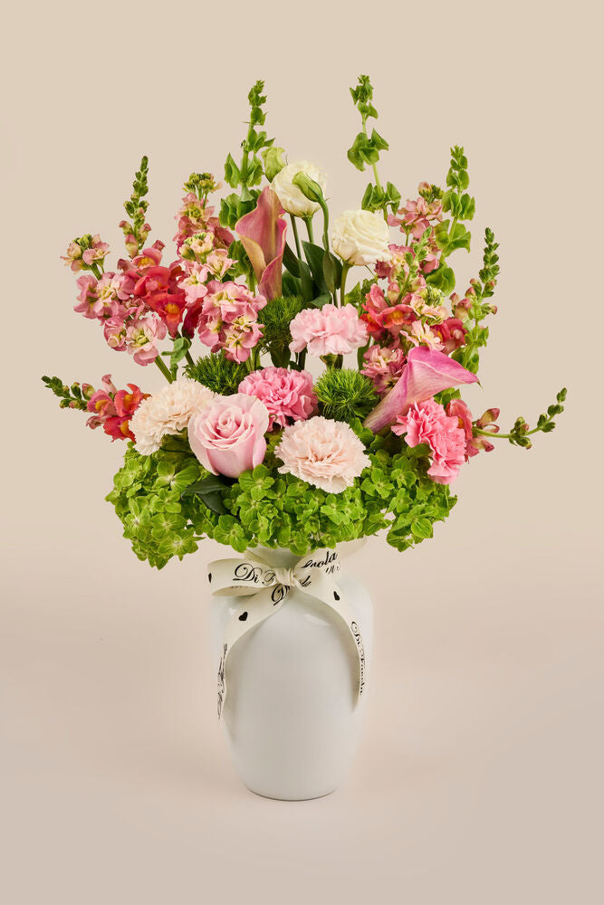 Jarrón floral botánico