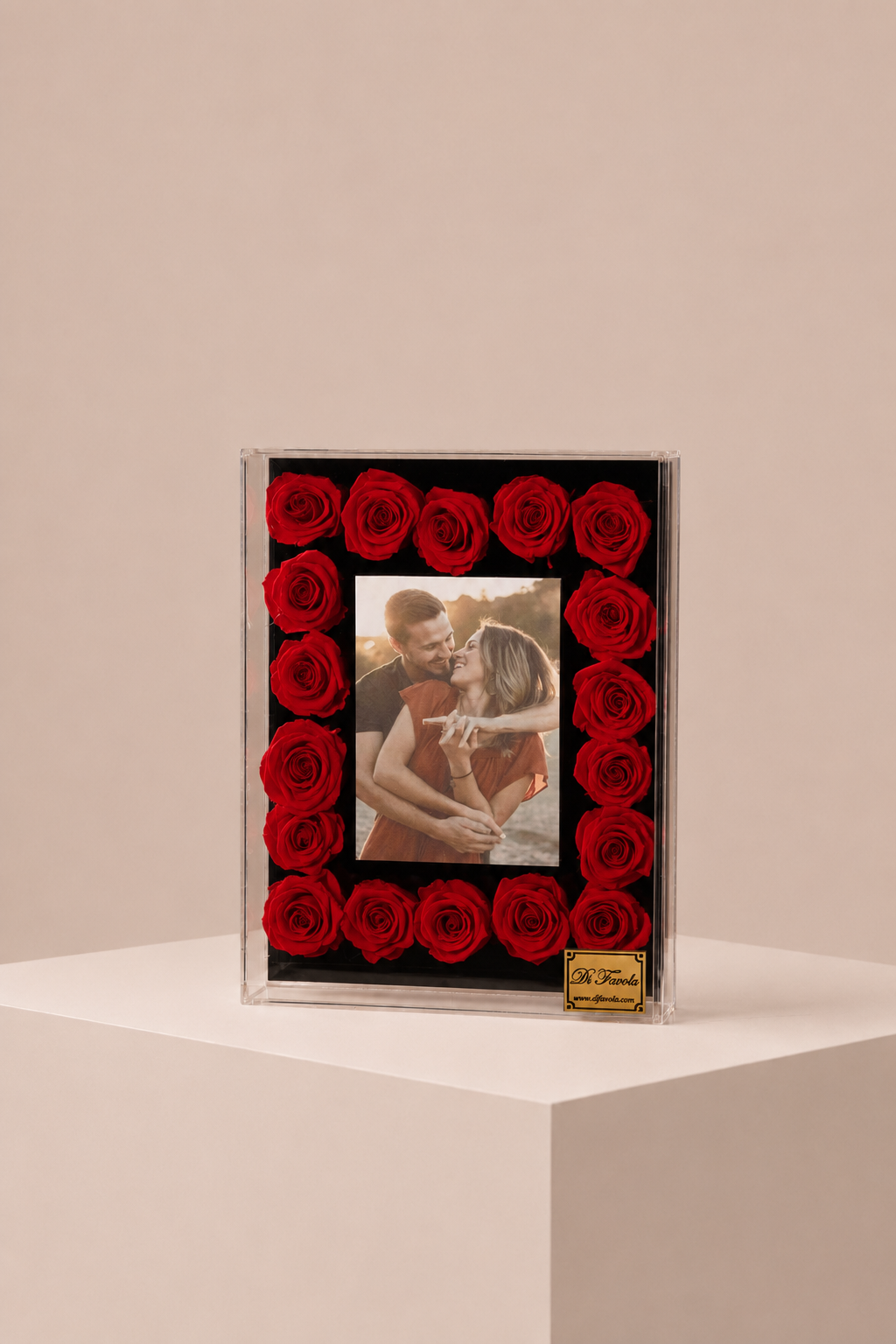 Portarretratos de rosas preservadas